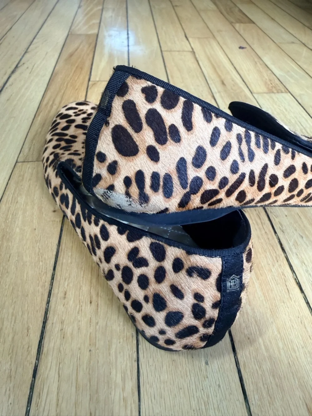 Birdies Leopard Print Women's Slip-On Flats - Tan - Picture 5 of 5